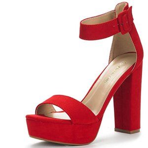 DREAM PAIRS Women's Hi-Lo High Heel Platform Pump